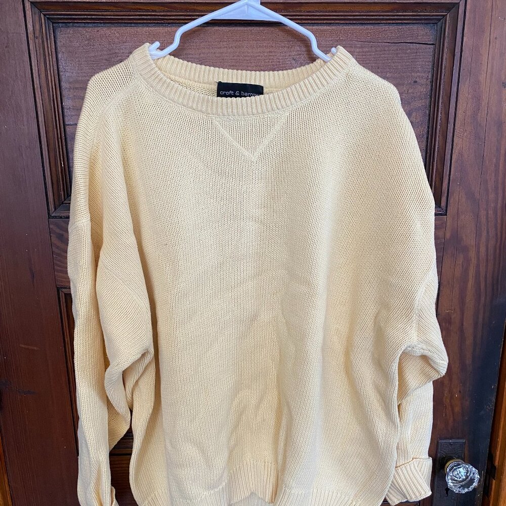 Light yellow heavy weight cotton sweater